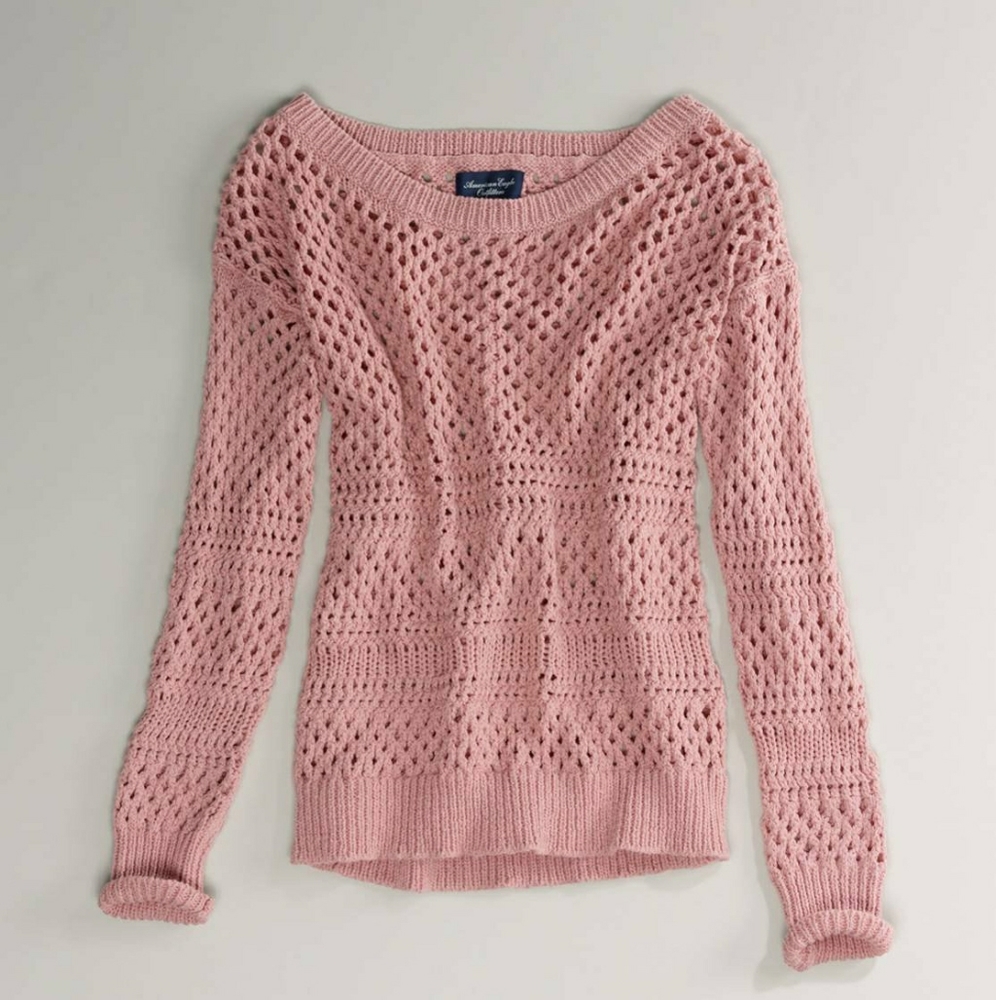 AE Open Knit Shimmer Sweater